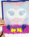 – Owl Latch Hook Kit – Easy-To-Learn Craft Project – No Sewing or Cutting – for Ages 6+