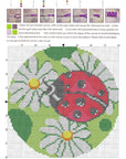 Ladybug Latch Hook Kits Rug Making Kits DIY for Kids/Adults with Printed Canvas Pattern 20" X 20"