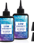 UV Resin, Upgrade 200G Low Viscosity Hard Thin UV Resin with Super Crystal Clear Resin Kit for Jewelry, Casting, Coating and DIY Craft