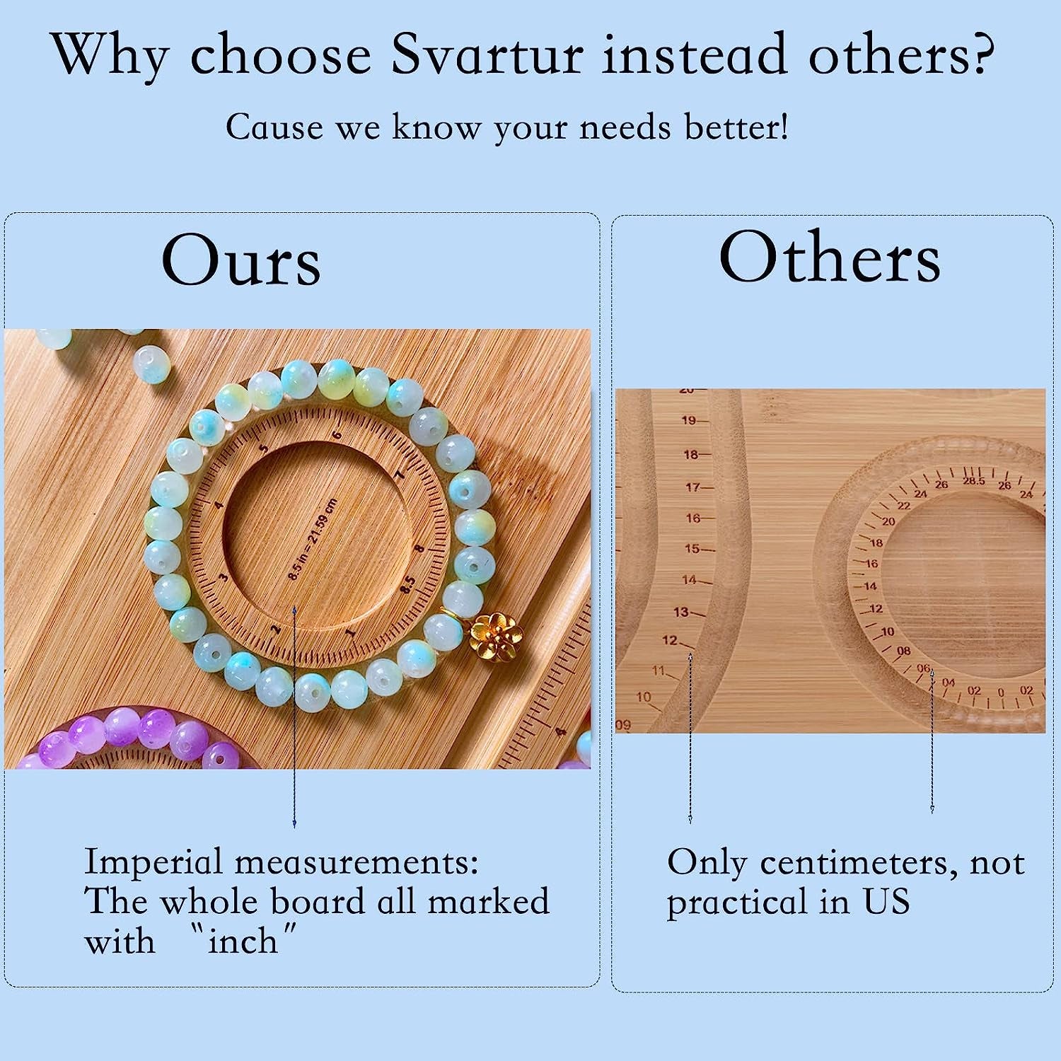 Combi Bamboo Beading Board with Zipper Storage Case, Imperial Measurements Marked Wood Bead Design Board for Bracelet, Necklace, Bead Mat for Jewelry Making Tray, 15.35 * 11.42 * 0.39"