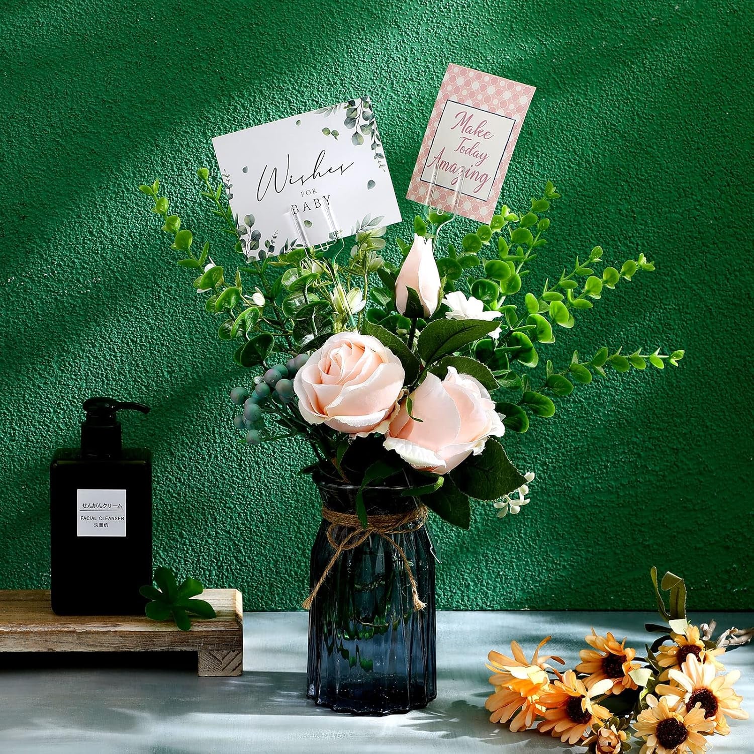 240 Pcs Floral Picks Card Holder Plastic Straight Head Flower Card Holder Stick for Card Photo Floral Bouquet Arrangement Valentine'S Day Wedding Birthday Party Decoration (Fork Shape, 9.4 Inch)