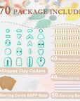 Polymer Clay Cutters Set, 25 Shapes Clay Earring Cutters with 145 Earrings Accessories for Polymer Clay Jewelry Making