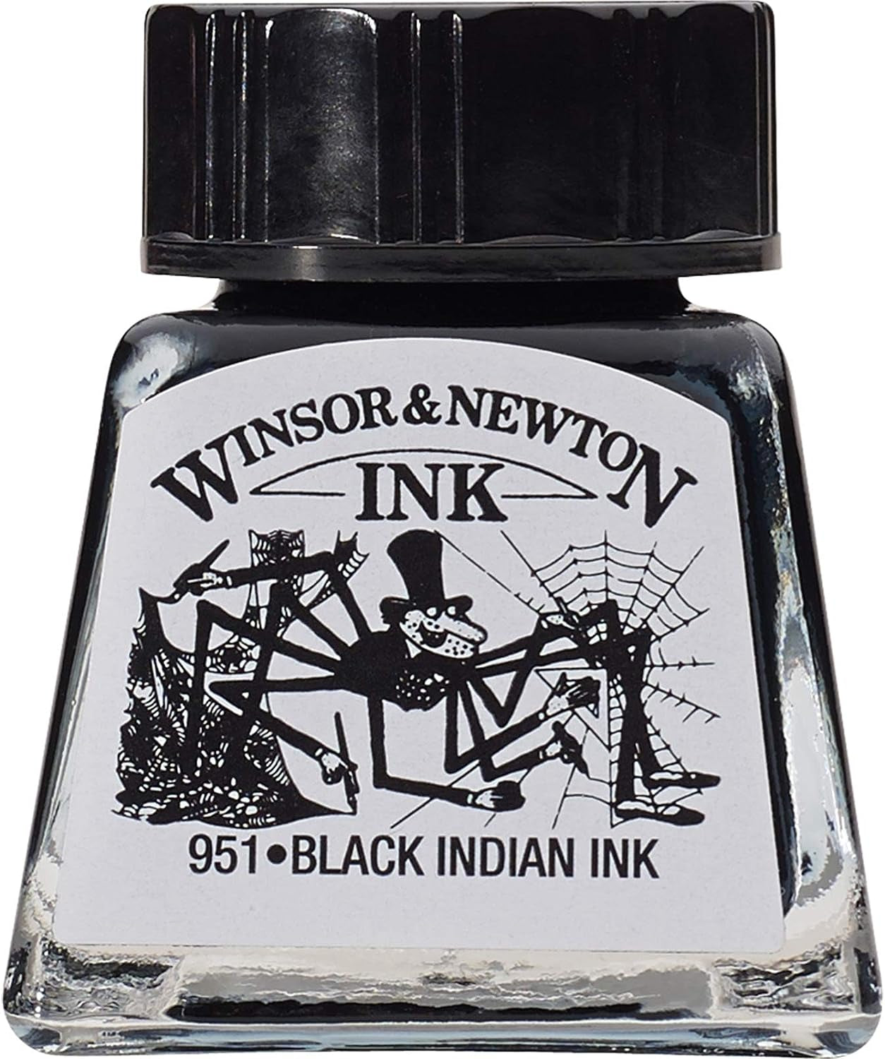 Drawing Ink, 30Ml Bottle, Black Dropper Cap