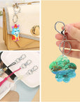 300PCS Keychain Making Kit, Keychain Craft Supplies Including Key Chain Clips, Lanyard Snap Hooks, Key Rings and Jump Rings for Key Chain Making, Purse Making, Lanyard Making