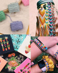 660Pcs Friendship Bracelet String Kit with Storage Box, Embroidery Floss Kit Include 110 Colors Embroidery Thread, 500 Beads, 50 Cross Stitch Tools for Hand Embroidery Knitting Sewing Floss Bobbins