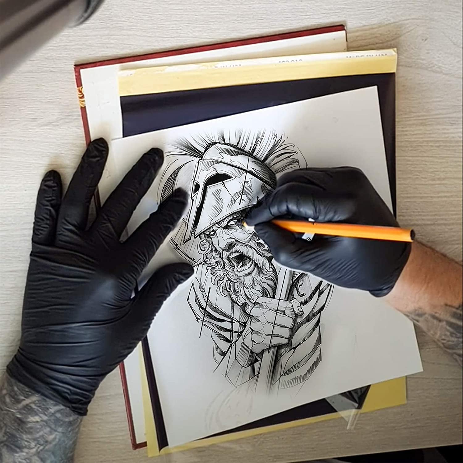 Tattoo Transfer Paper - 40 PCS Tattoo Stencil Paper, 4 Layers 8.5" X 11" A4 Size Tattoo Thermal Stencil Paper for Tattoo Transfer Kit Tattoo Supplies