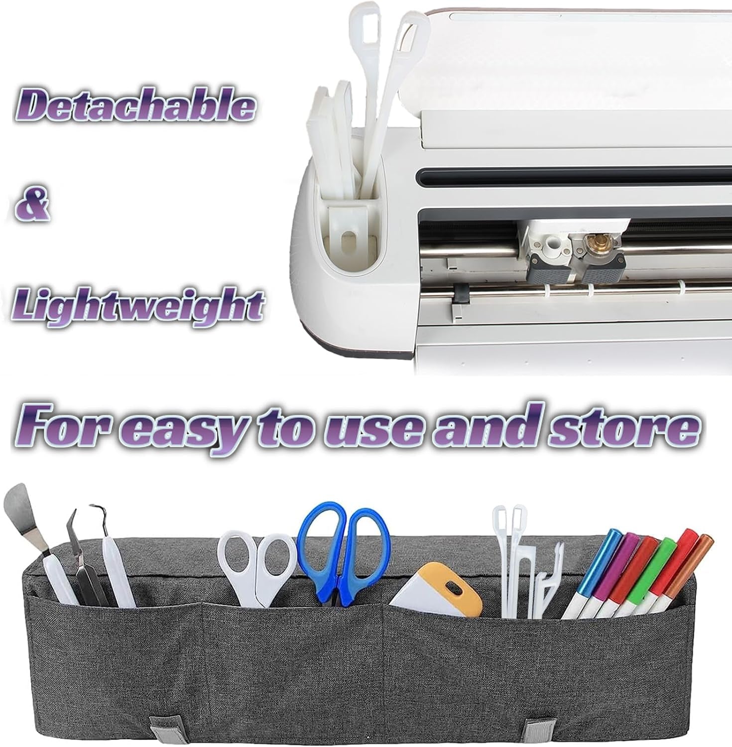 Long Extension Tray for Cricut Maker 3 and Maker 24'' Cutting Mat Support, Mat Holder for 12X24 and 12X12 Mat, Maker 3 Accessories Extender Tools