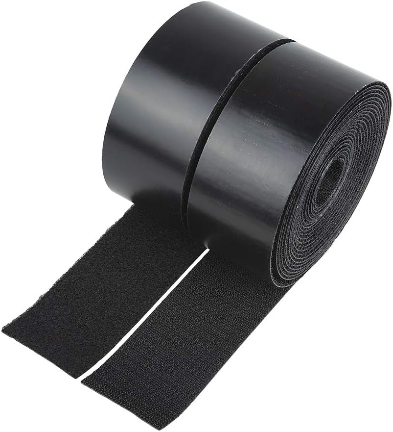 1 Inch Hook and Loop Tape Sticky Back - 5.5 Yards (16.5 Feet) - Strips Adhesive Heavy Duty Black Roll (1 Inch * 16.5 Ft)