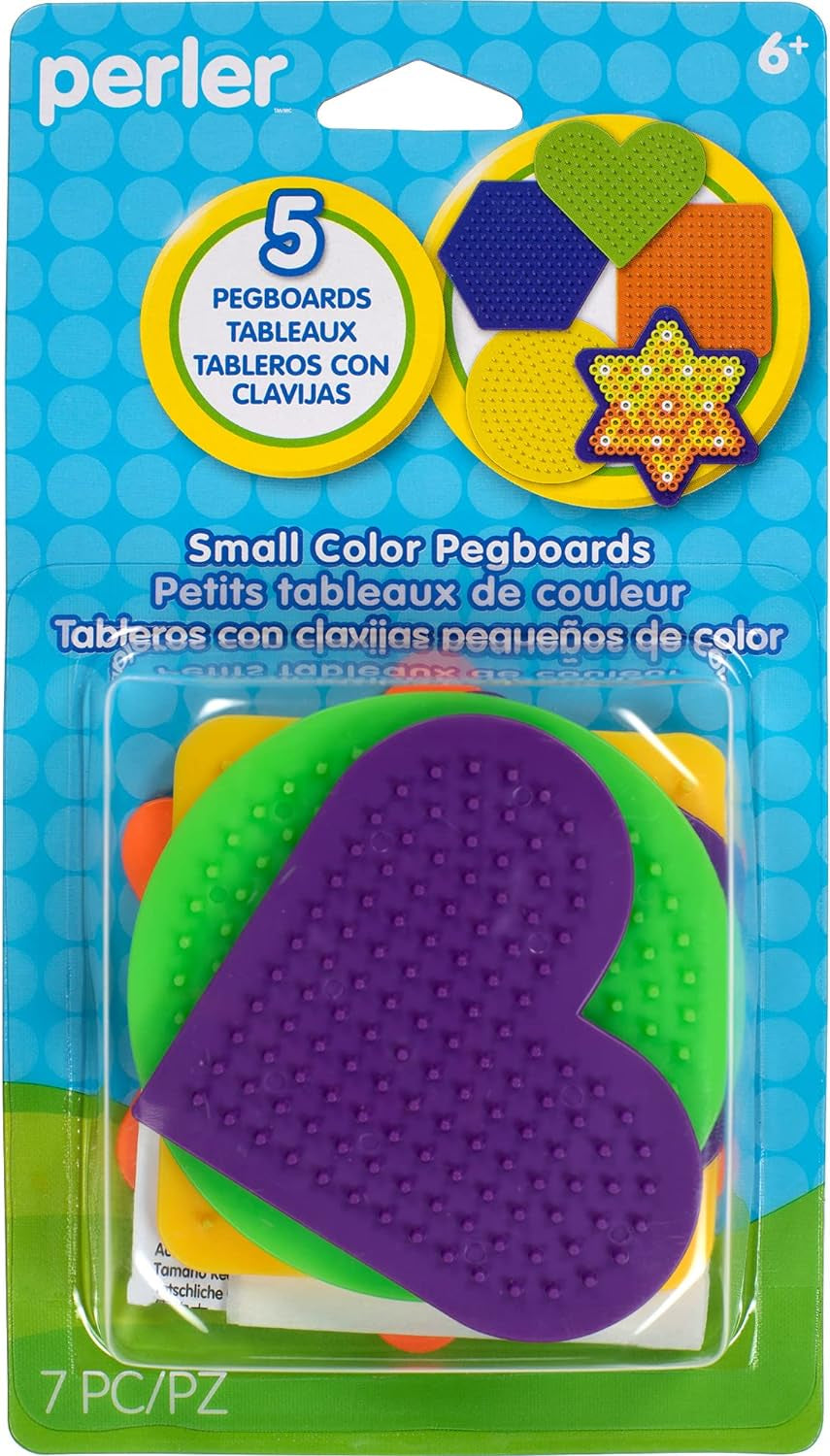 Beads Small Fun Shaped Pegboards-5 Count ( Packaging May Vary )