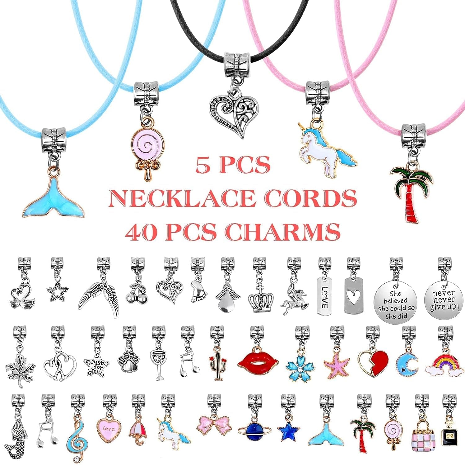 150 Pieces Charm Bracelet Making Kit for Girls, Charm Bracelets Jewelry Making Kit with Beads Bracelets Charms Necklace DIY Crafts Gifts Set for Teen Girls Kids Age 8-12