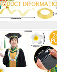 24 Set Graduation Candy Lei Making Kit Class of 2024 Hawaiian Lei Candy Lei Tubing Lei Bags Congrats Grad Lei Long Lei Ribbons Candy Dessert Filler for Party Graduate (Net Flower Style)