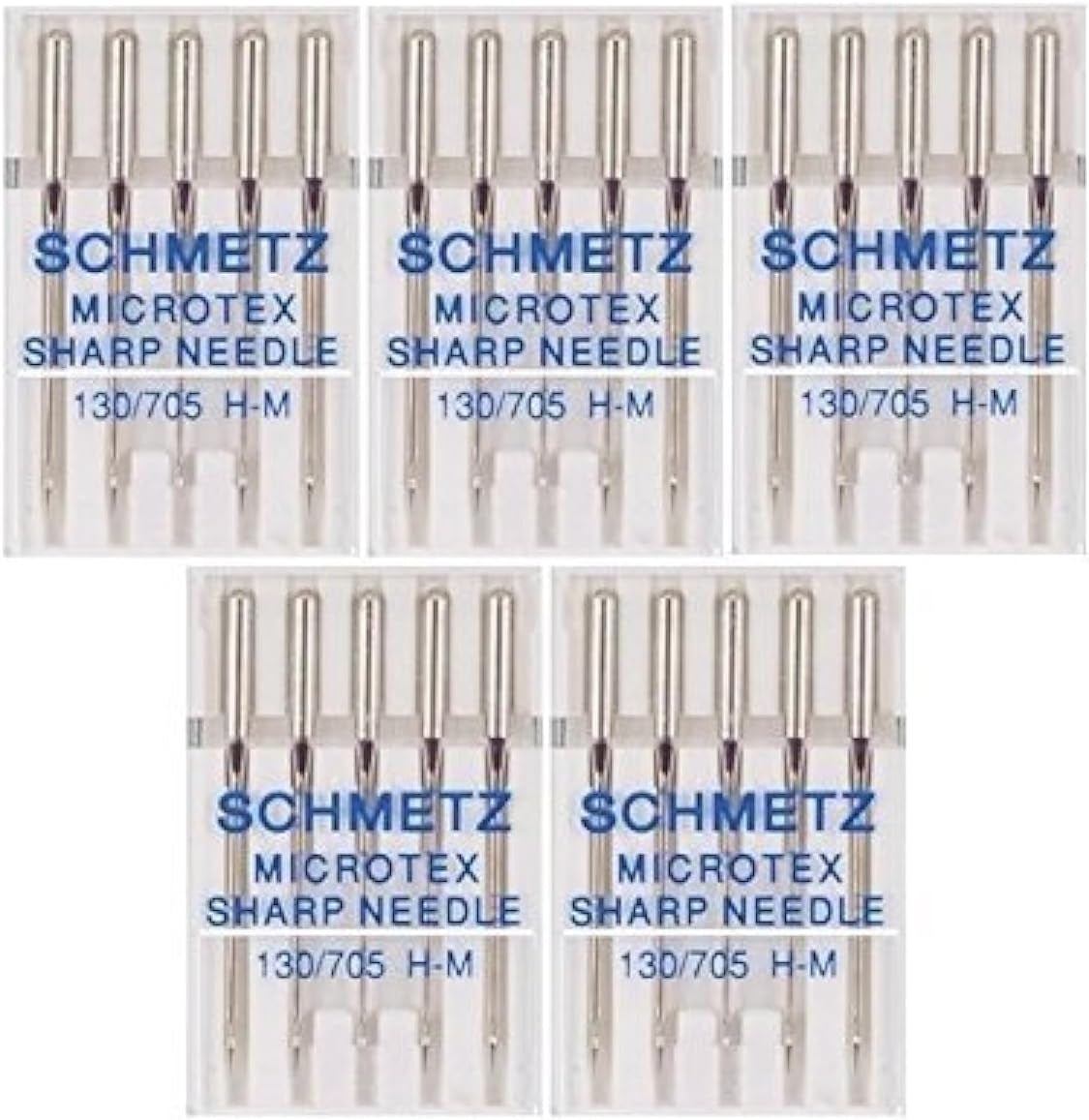 Microtex Sharp Sewing Machine Needles - Quilting & Topstitching Supplies, Size 70/10, 5-Needle Card, Pack of 5