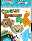 on the Go Origami Animals Craft Activity Set - 38 Stickers, 40 Origami Papers - Travel Activity, Arts and Crafts, Kids for Ages 5+