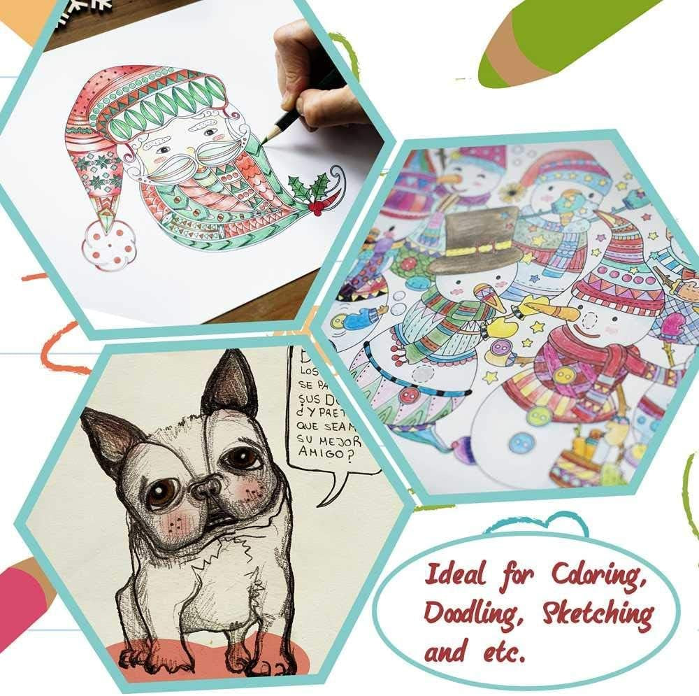 152 Colored Pencils with Pencil Sharpener Premium Soft Core Colors Pencils Set for Adult Coloring Books