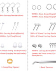 Hypoallergenic Earring Making Kit,  3080Pcs Earring Supplies Kit Includes Earring Hooks, Earring Backs, Jump Rings, Eye Pins, Earring Posts and Tools for Earring Making and Repairing