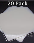 20 Pack 7.5Mil Mylar Sheets, 12 X 12 Inch Stencil Paper for Cricut, Laser Cutting, Template Plastic for Quilting, Blank Plastic Sheets for Crafts, Food Grade Mylar Stencil Sheets