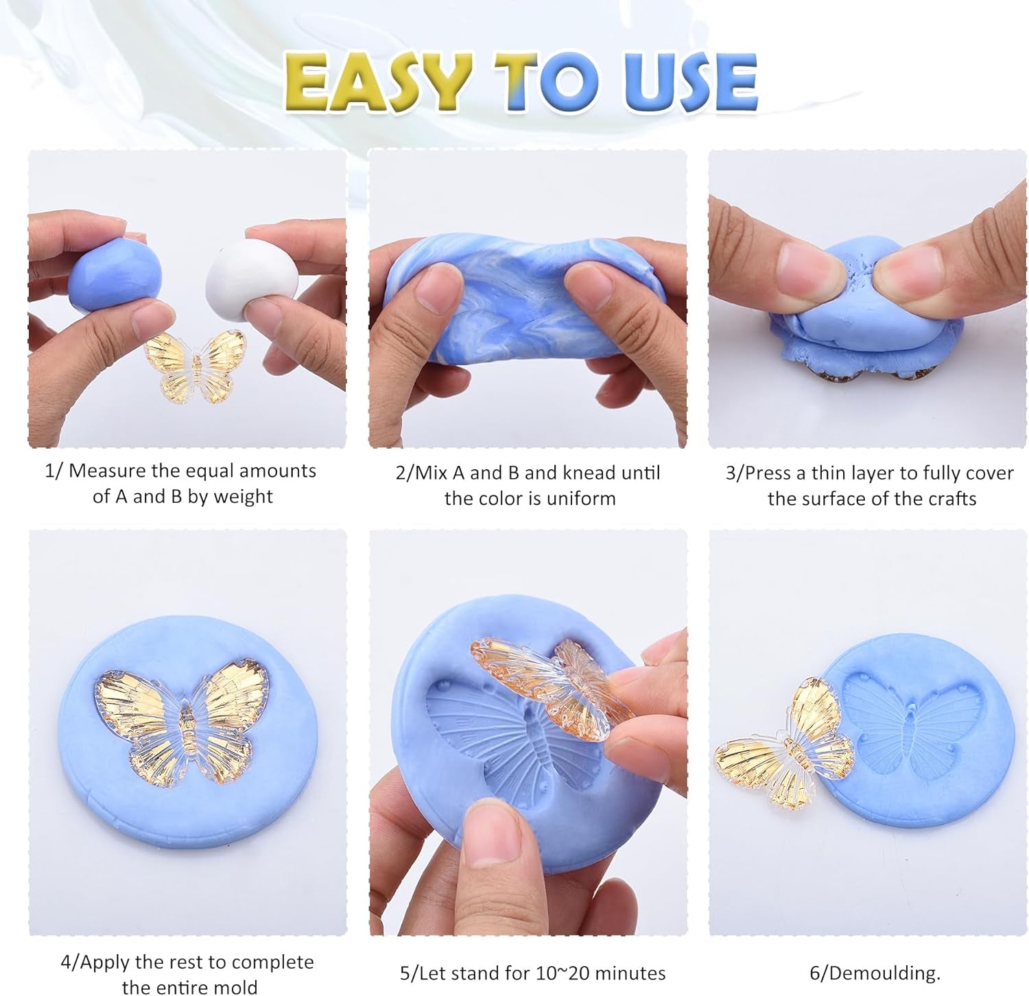 Silicone Putty - 7/8 LB Flexible Silicone Mold Making Kit for Reusable Silicone Molds Making - Easy 1:1 Mixing Ratio Fast Cured Molding Putty for Casting, Resin Molds, Soap Molds, Candle Molds