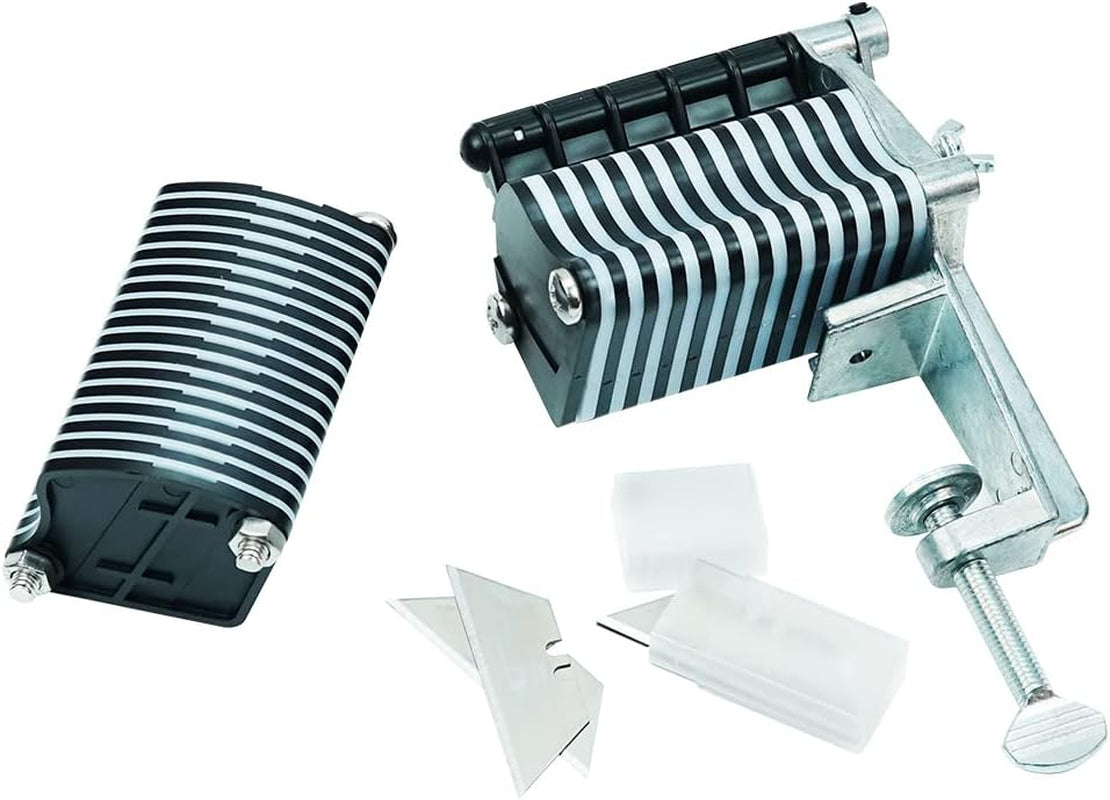 Leather Table Top Lace Cutter for Fringe Braiding Strip Belts and Laces (Come with 5 Blades)