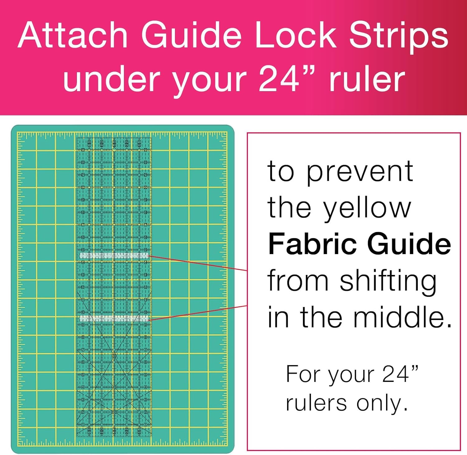 - Quilt Ruler Upgrade Kit - Mistake Proof & Slip Proof Your 12" & 24” Quilt Rulers (Or 12½" & 24½") - Cut Faster and More Accurately - for Both Right & Left-Handers