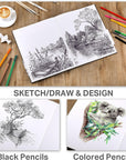 Sketchbook - Hardcover Sketch Pad, 8.5" X 11", Durable Sketch Book for Professional Kids, Adults, Artists and Amateurs, 68 Lb/110 GSM, 58 Sheets, Use with Pens, Pencils, Sketching Stick
