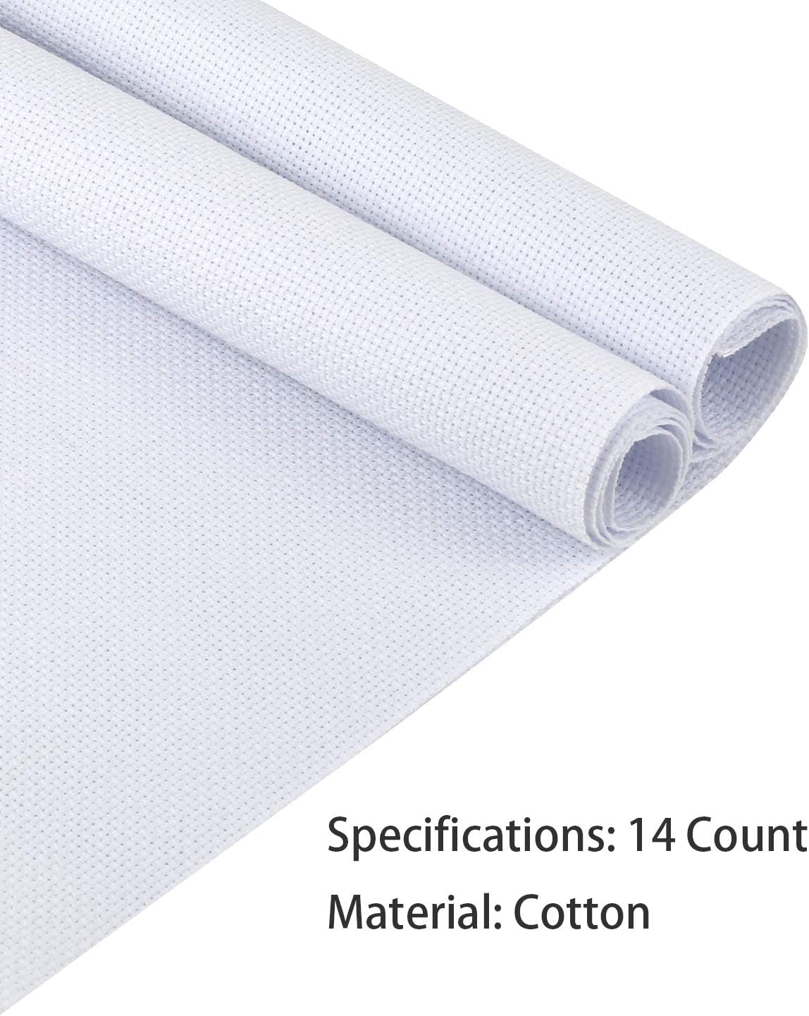 2 Pieces 14 Count Big Size White Aida Cross Stitch Fabric, Classic Reserve Aida Cloth, 19.6 X 21.6 Inch
