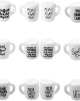 Silicone Focal Beads for Pens Coffee Cup Silicone Accessory Kit 18 Pcs Colorful round Silicone Beads for Keychain Making Bracelet Necklace Handmade Crafts (Cup 1)