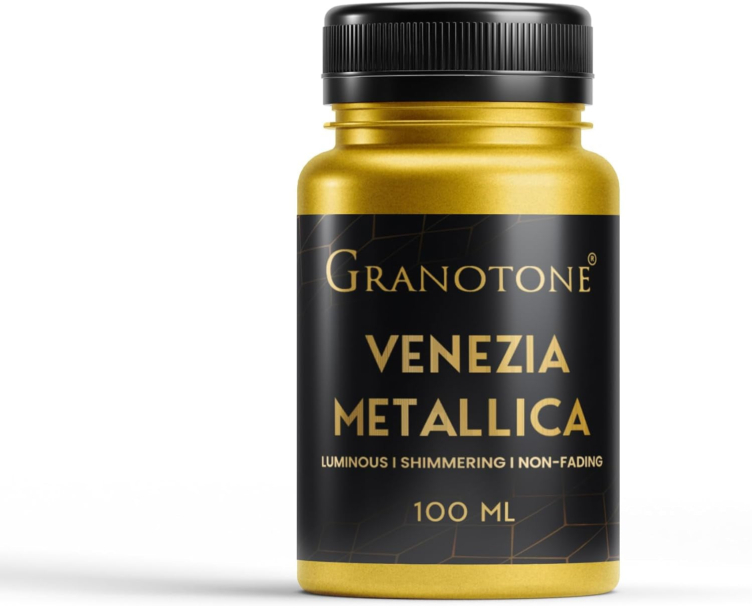 Acrylic Venezia Metallic Colour, Non-Fading &amp; Shimmering Metallic Acrylic Paint with Rich Pigments | Non-Toxic Metallic Colours Ideal for Kids, Artist &amp; Beginners | Pack of 2 (100 Ml Gold +