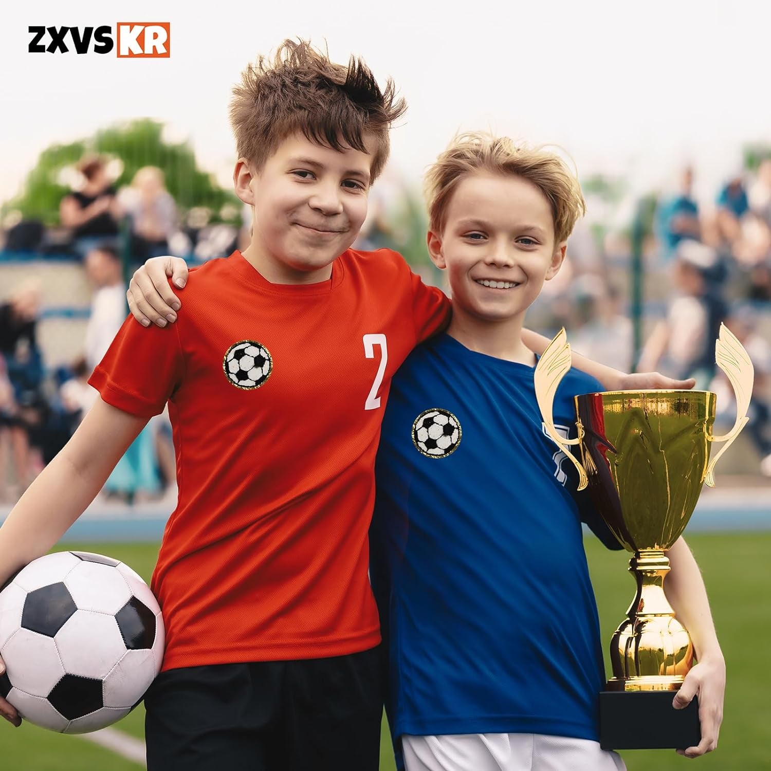 16Pcs Sports Themed Patch, Chenille Patches Gold Edges Basketball Soccer Baseball Football Volleyball Iron on Patch for Bags Hat DIY Clothing Repair