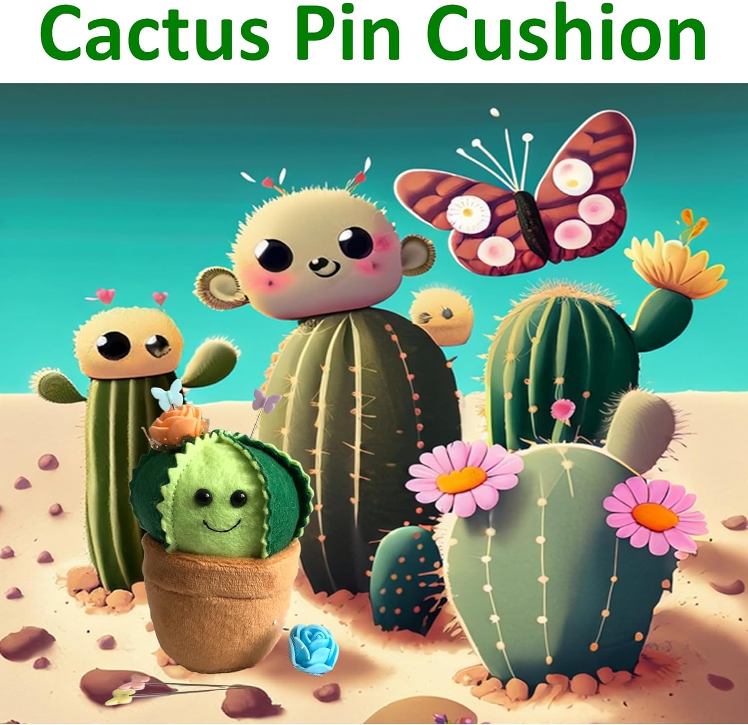 Cute Pin Cushion for Sewing (1 Piece) Needle Holder Pin Cushions for Sewing Pin Cushion with Butterfly Pin Sewing Accessories and Supplies