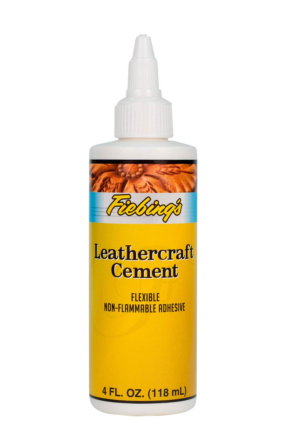 Leathercraft Cement - Leather Glue (4Oz) - Quick Drying, High Strength, Flexible Adhesive W/Permanent Bonding for Craft or Repair for Leather Jackets, Shoes, Wallets, Furniture - Non-Toxic