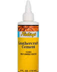 Leathercraft Cement - Leather Glue (4Oz) - Quick Drying, High Strength, Flexible Adhesive W/Permanent Bonding for Craft or Repair for Leather Jackets, Shoes, Wallets, Furniture - Non-Toxic