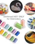 63 Brother Colors Polyester Embroidery Machine Thread Kit 40 Weight for Brother Babylock Janome Singer Pfaff Husqvarna Bernina Embroidery and Sewing Machines 550Y
