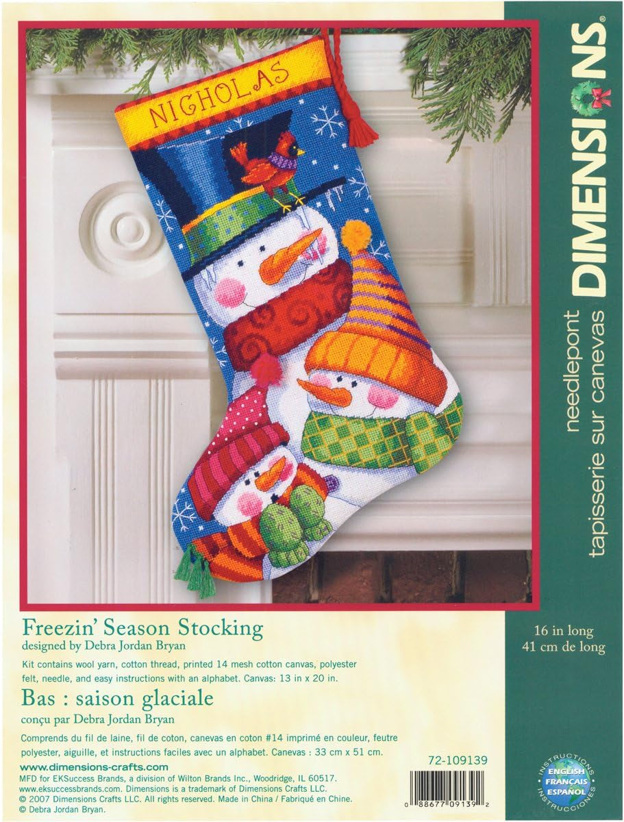 Needlecrafts Needlepoint, Freezin' Season Stocking