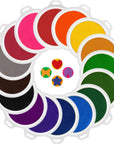 16 Pack Washable Ink Pads for Kids, 7" Large round Stamp Pads for Finger Painting Rubber Stamps