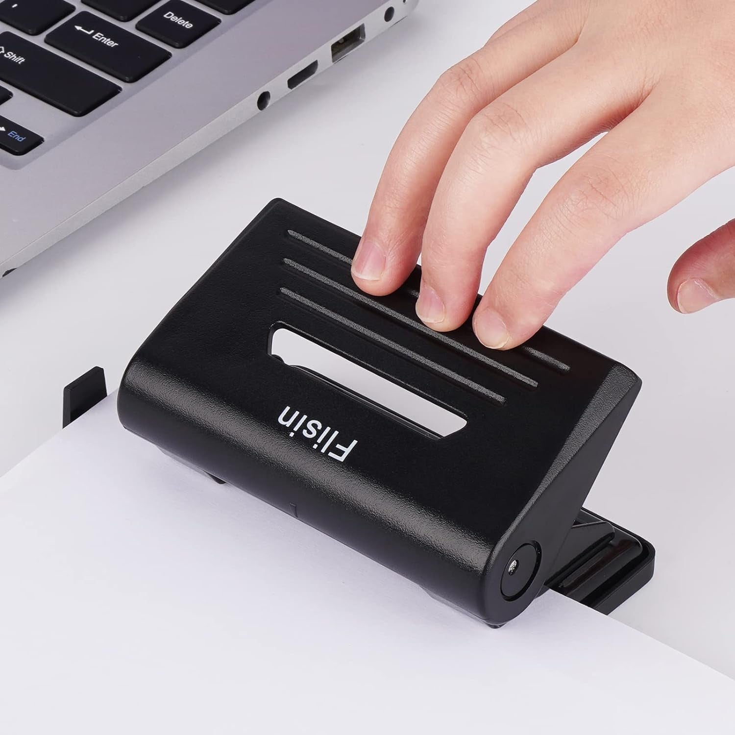 2 Hole Punch,Hole Puncher, Smart Touch, 10 Sheet Punch Capacity, Low Force, Black