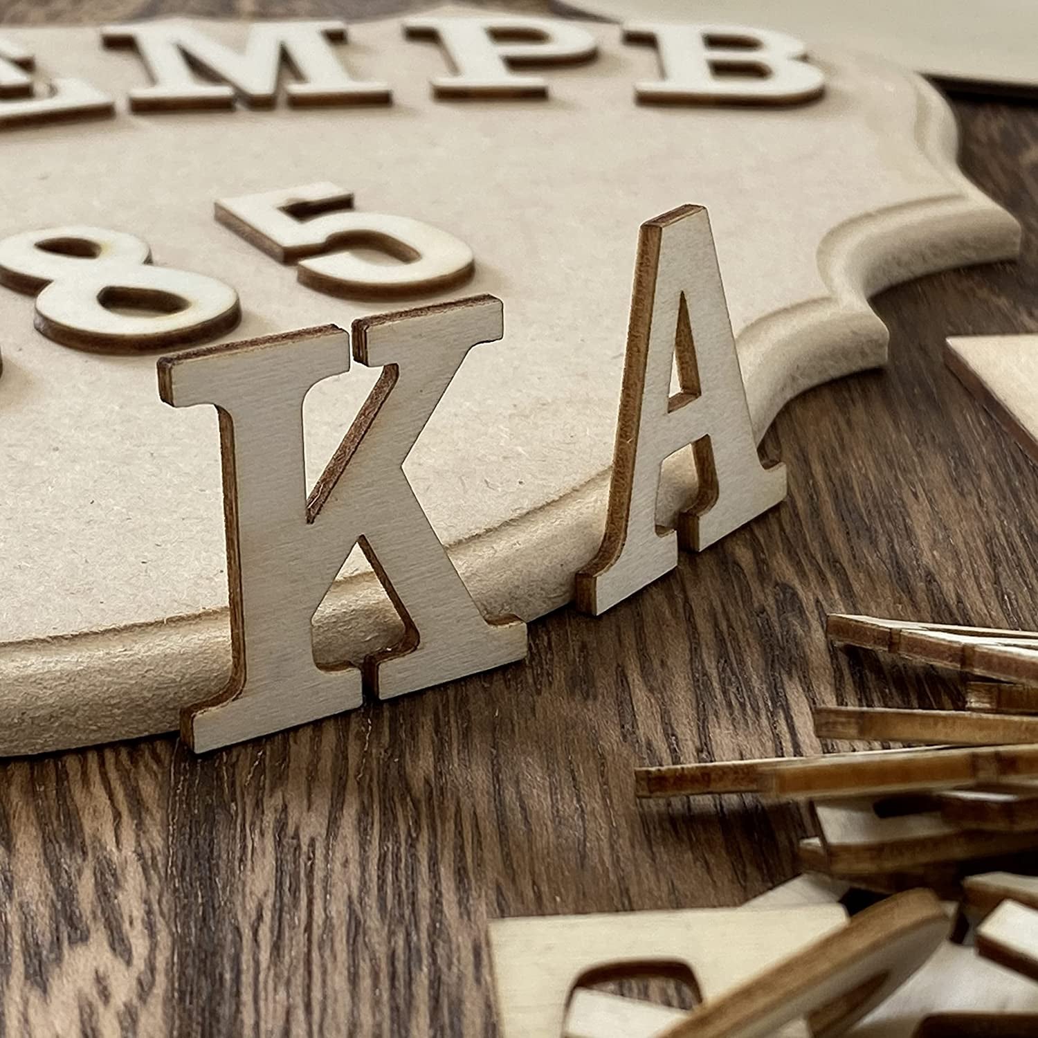 306 Pieces 1-1/4 Inch(1.25") Small Unfinished Wooden Letters and Wooden Numbers Decorative Font Alphabet Letters for Scrapbooking DIY Crafts Homemade Project