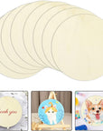 20Pcs 8 Inch Wood Rounds for Crafts, Unfinished Wood Circles Discs Blank Wood Signs to Paint, DIY Supplies, Home Christmas Halloween Decorations