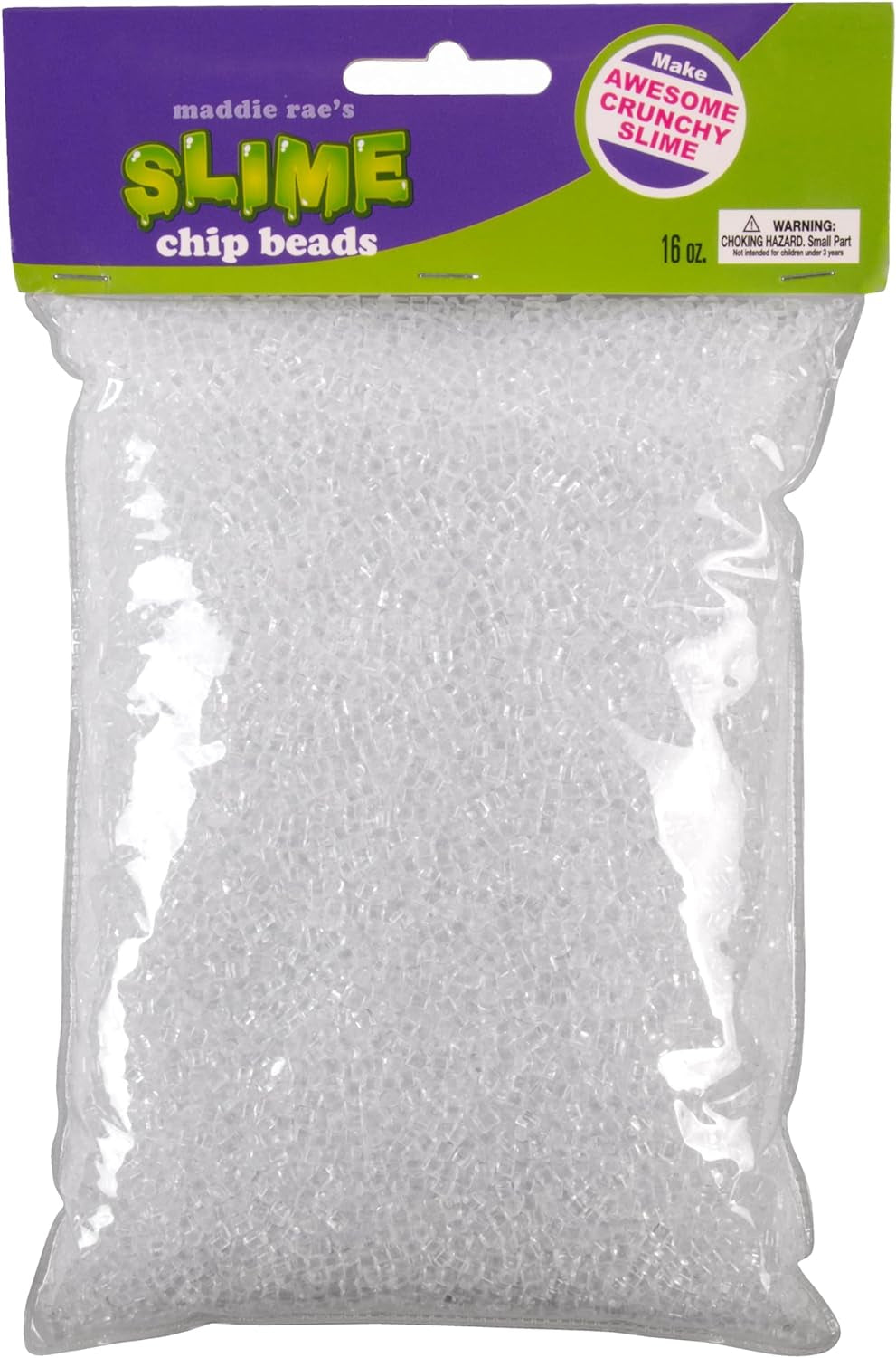 Maddie Rae'S Chip Beads - 16Oz Large Bag of Beads Drops - Great Vase Filler - Use for Making Crunchy Slime, DIY Arts and Crafts, School Projects, Table Decorations, Baby Showers, Weddings, Parties