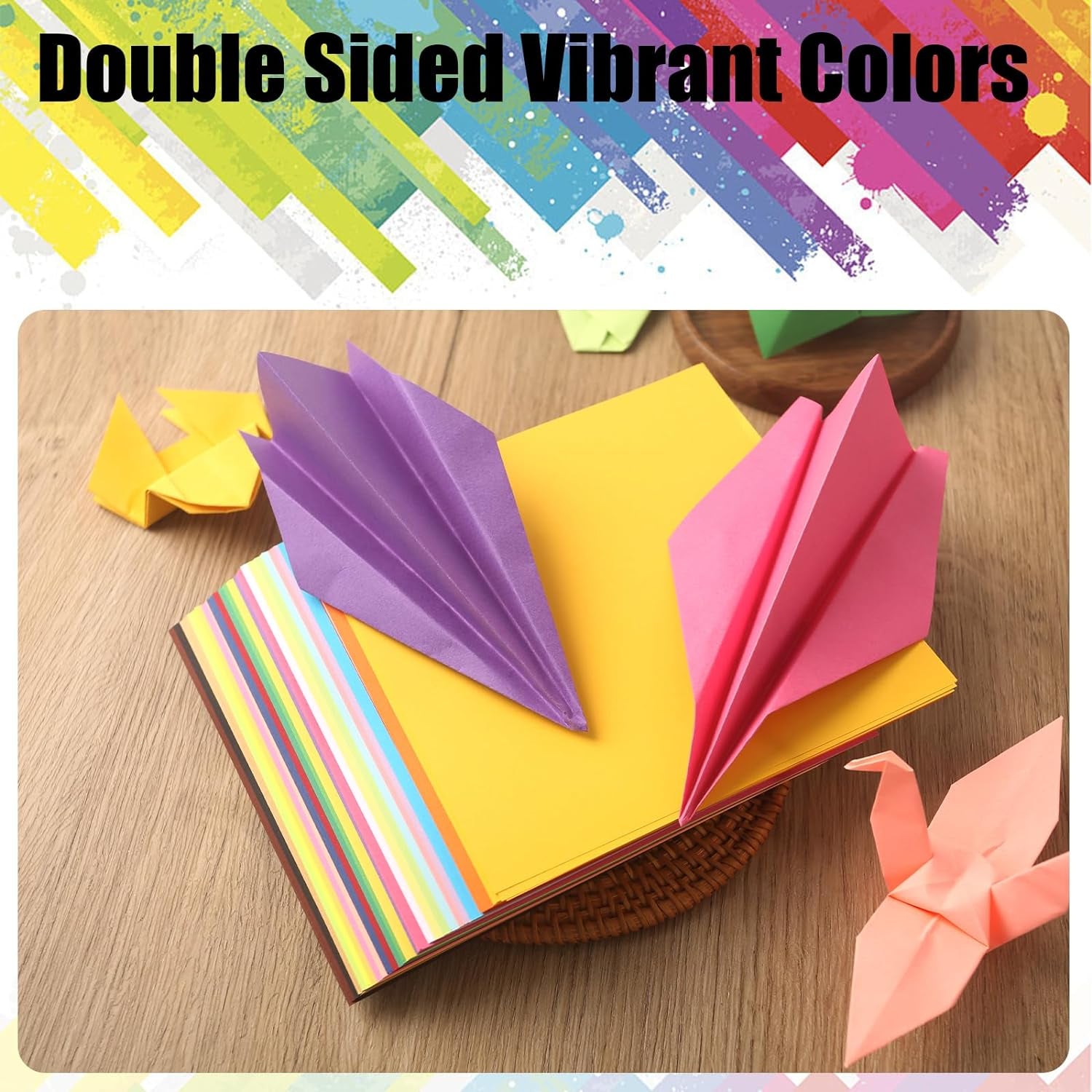250 Sheets Oragami Paper Bulk, Double Sided Craft Paper 6 X 6 Inch Square Paper Oragami Paper for Beginners Arts and Crafts 25 Colors
