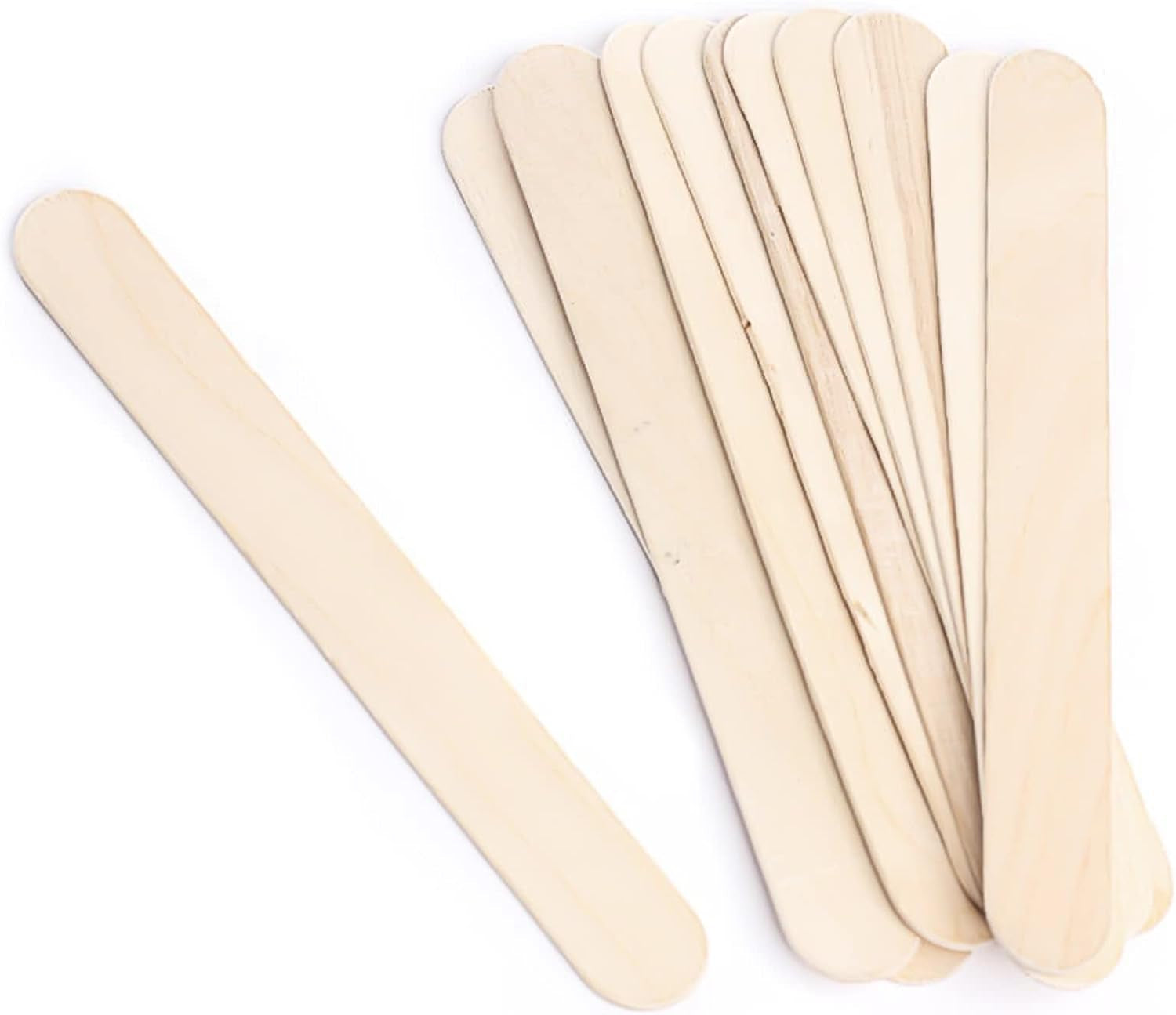 8”100Pcs Jumbo Wooden Craft Sticks Wooden Popsicle Craft Sticks Stick Treat Sticks Ice Pop Sticks for DIY Crafts，Home Art Projects, Classroom Art Supplies