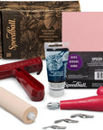 Super Value Block Printing Starter Kit – Includes Ink, Brayer, Lino Handle and Cutters, Speedy-Carve