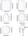 Silicone Resin Keychain Mold Set, Jewelry Pendant Casting Mold DIY Epoxy Keychain Mold with Keychain Rings, Dried Flower and round Sequins for DIY Craft Making Supplies, 67 Pieces