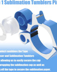 Sublimation Tumblers Pinch 20 Oz, with Heat Tape Dispenser, Pinch Tumbler Clamp Grip Tool, Supplies for Sublimation Paper & Tumblers with 2 Rolls Sublimation Blanks Thermal Tape (Blue)