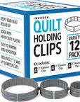 [Variety 12 Pack] 2,3,4 Inch Diameter Quilting Rings - Quilt Clip for Quilting Creations - Quilt Clip for Machine Quilting - Versatile Clamps for Quilting Free Motion- 1" Tall Clamp for Quilt