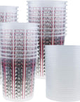 30 Pack Paint Mix Cups with Lids, 32 Ounce Plastic Paint and Epoxy Mixing Cups with Calibrated Mixing Ratios on Side of Cup, for Paint, Activators, and Thinner