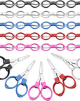 25 Pcs Folding Scissors Small Foldable Scissors Mini Travel Stainless Steel Portable Scissors Bulk Glasses Shaped anti Rust Sewing Cutter Shear for Christmas Nurse Week Gifts School Office Supplies