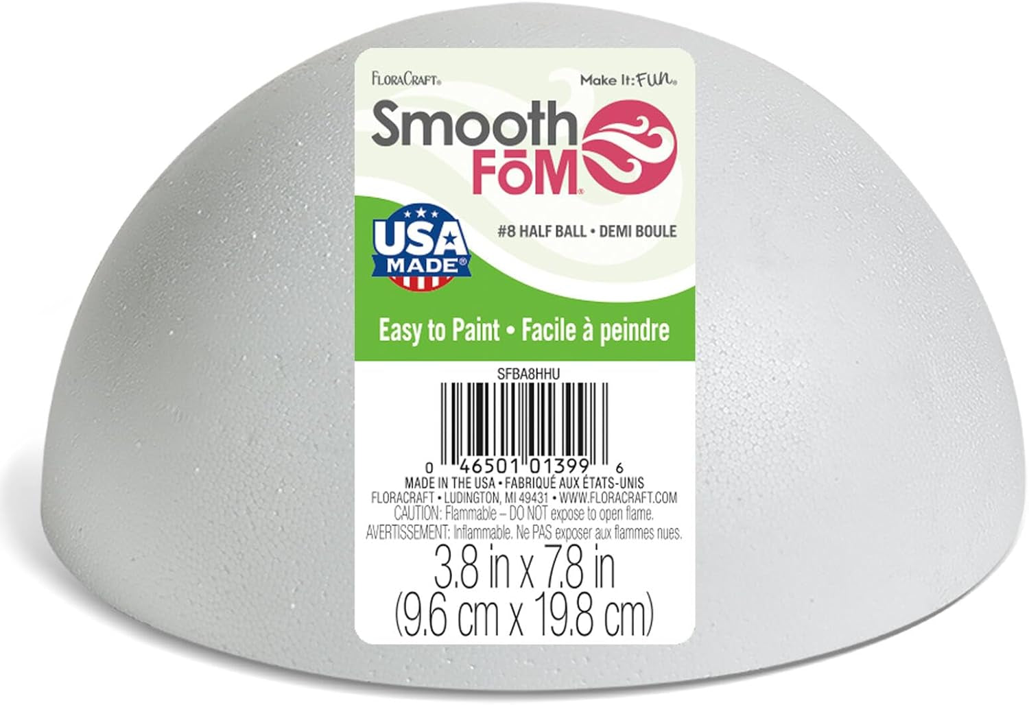 Smoothfoam Hollow Half Ball White