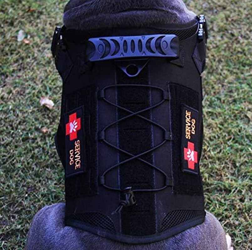 2 Packs Bodyguard Tactical Funny Patch Hook and Loop Embroidered Fastener Emblem Service Dog Animals Patch for Working Training Dogs Animals Vests Harness Collar Clothes