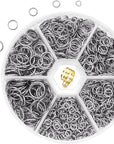 1500Pcs 304 Stainless Steel Open Jump Rings with Jewelry Rings for Jewelry Making Supplies, Jewelry Fix, Wire Wrapping, Crafts
