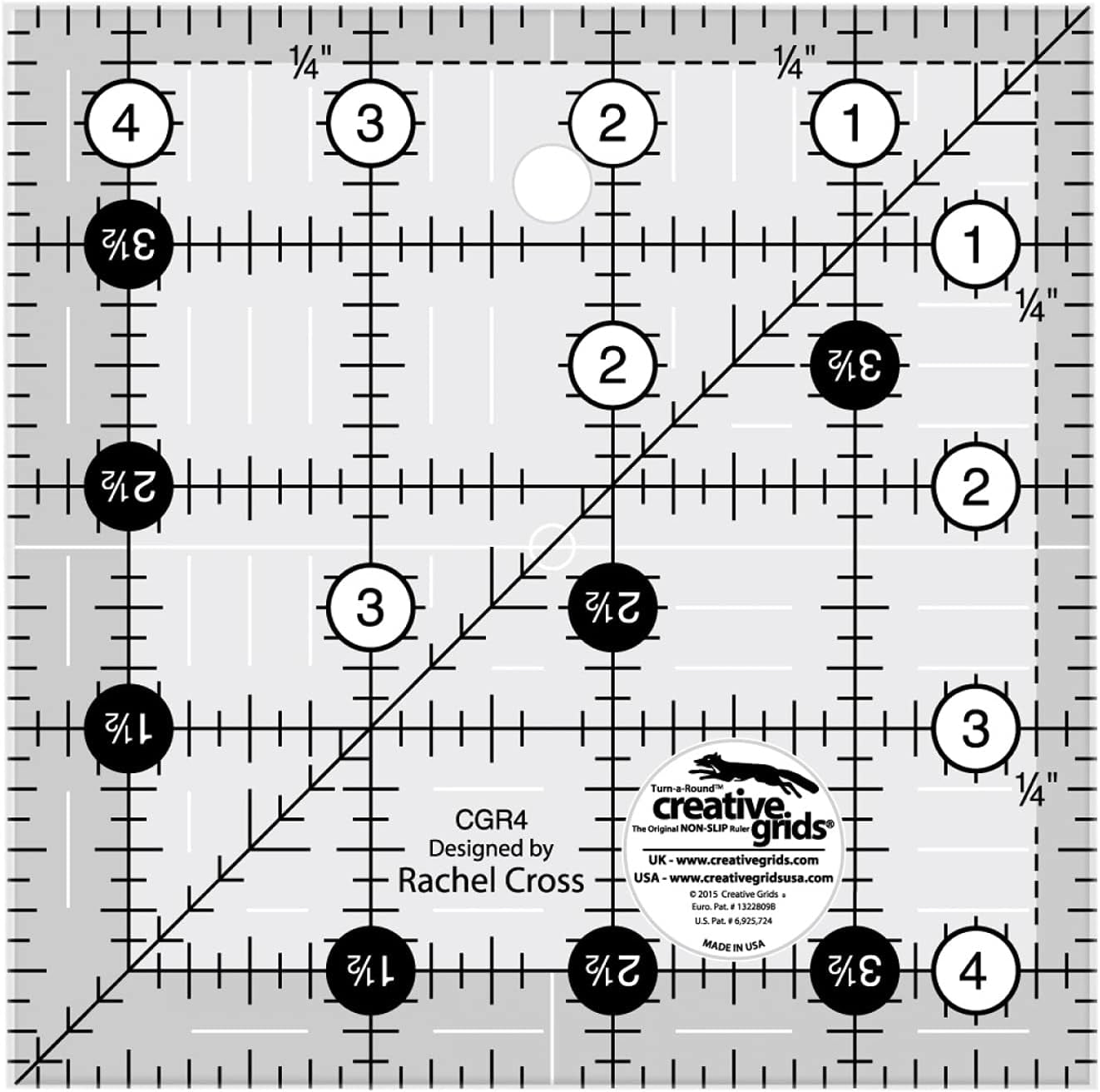 Quilt Ruler 4-1/2In Square - CGR4